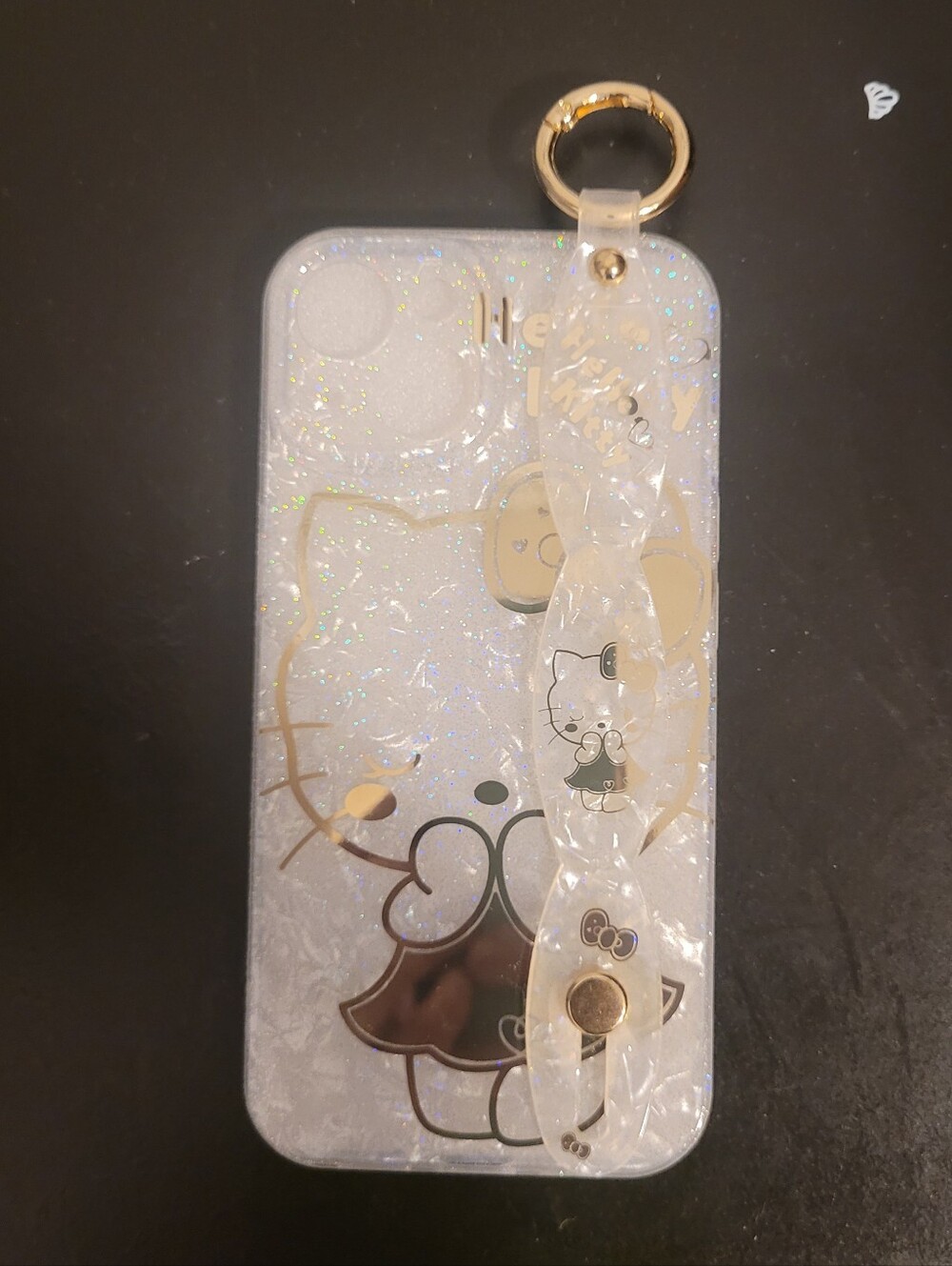 Hello Kitty iPhone 15 Case – Glitter Sparkle Clear Case (6.1" Screen)